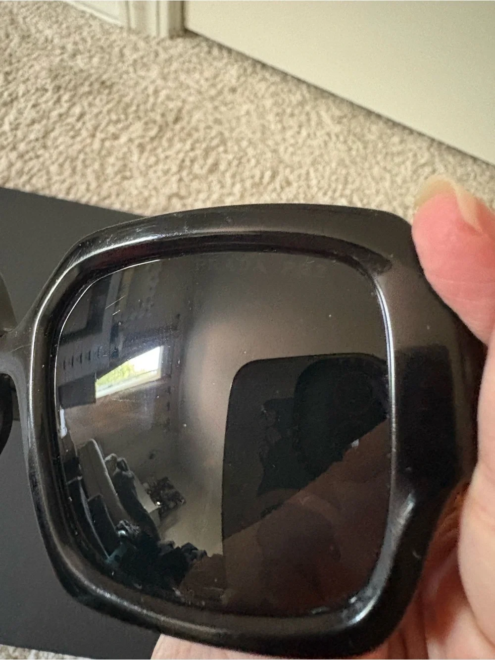 Prada Black Frame Sunglasses with Tortoiseshell Temples